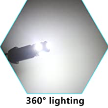 194 لمبات الإضاءة LED للسيارات 6500K Wedge T10 SMD 5050 Chips 6