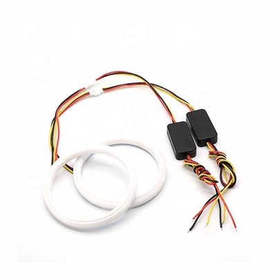 4014 LED أضواء السيارة المحيطة 60mm DRL تشغيل ضوء ثنائي اللون Led Angel Eyes Kit