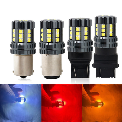 أضواء إشارة الدوران لسيارات LED البيضاء Auto 12V 24V 2835 45SMD 1156 1157 T25 3156 3157 T20 7440 7443 Canbus مصابيح السيارة LED