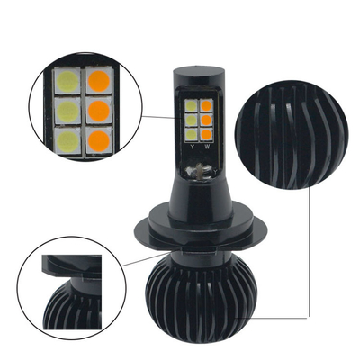 شراء H1 H3 H4 H7 H8 H11 9006880 LED ضوء فلاش لمبة اثنين اللون العالمي بقيادة أضواء الضباب online manufacture