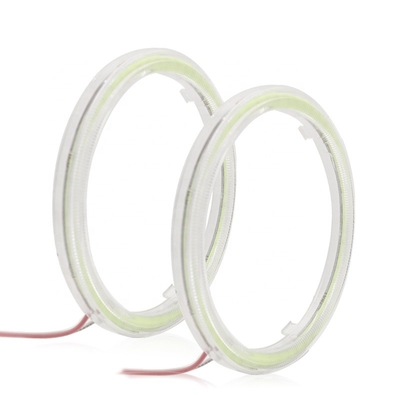 شراء Cob عيون الملاك LED أضواء السيارة المحيطة 100 مللي متر مصباح ضباب أحمر أزرق 12-18 فولت online manufacture
