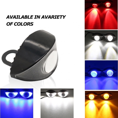 300LM 6000K مخصص للدراجات النارية الصمام المصابيح الأمامية أضواء عين الصقر 10SMD
