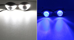 300LM 6000K مخصص للدراجات النارية الصمام المصابيح الأمامية أضواء عين الصقر 10SMD