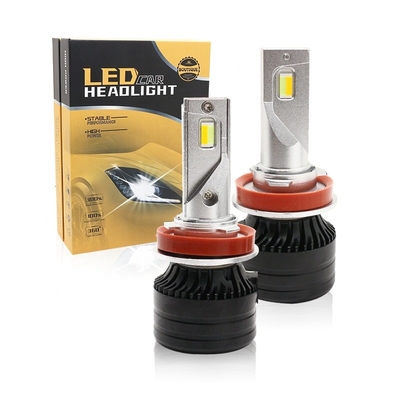 مصباح أمامي للسيارة LED H11 المصابيح الأمامية LED ثلاثية الألوان كشافات ضباب للسيارة 12-36 فولت مصباح معدل