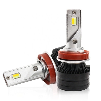 مصباح أمامي للسيارة LED H11 المصابيح الأمامية LED ثلاثية الألوان كشافات ضباب للسيارة 12-36 فولت مصباح معدل