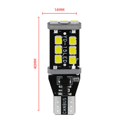 W6W WY16W 15 SMD السيارات LED المصباح 2835 وقف الضوء T15 سيارة الصمام الخفيفة