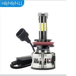 8 جوانب H1 H3 H4 H7 9005 9006 مصباح أمامي LED للسيارة 6000K 360 Canbus