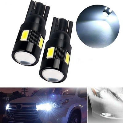 T10 5630 6 SMD غير قطبية بقيادة لمبات الإضاءة الجانبية للسيارة تعديل لمبة LED تيار مستمر 12 فولت