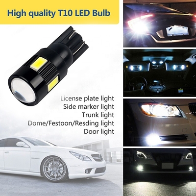 T10 5630 6 SMD غير قطبية بقيادة لمبات الإضاءة الجانبية للسيارة تعديل لمبة LED تيار مستمر 12 فولت