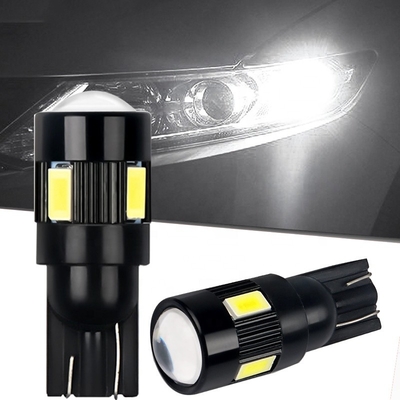 T10 5630 6 SMD غير قطبية بقيادة لمبات الإضاءة الجانبية للسيارة تعديل لمبة LED تيار مستمر 12 فولت