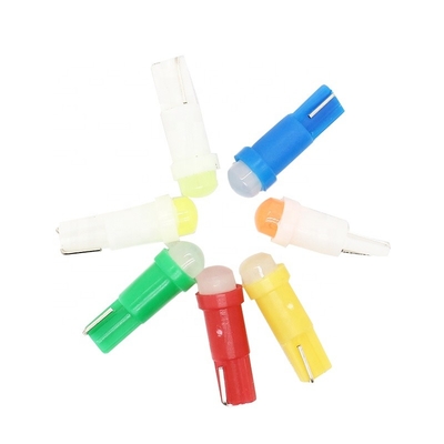 أضواء مؤشر led 12 فولت للسيارات T5 COB 1SMD 3D أحمر / أخضر / أصفر / أزرق / أبيض LED
