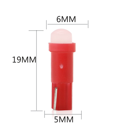 أضواء مؤشر led 12 فولت للسيارات T5 COB 1SMD 3D أحمر / أخضر / أصفر / أزرق / أبيض LED