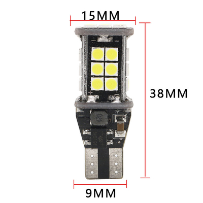 T15 3030 24SMD Canbus LED المصباح 12 فولت تسليط الضوء على عكس ضوء ركن السيارة