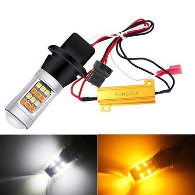 2835 42SMD مزدوج اللون أدى ضوء الفرامل بدوره إشارة 7440 T20 CANBUS لمنع اصطرابي