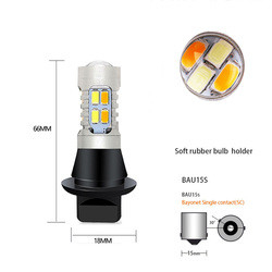 5630 20SMD LED لمبات إشارة الانعطاف مزدوجة اللون 7440 T20 BA15S 1156 BAU15S