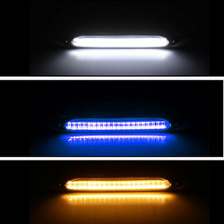 أضواء تشغيل نهارية للسيارة مقاومة للماء عالمية LED مسح متدفق متتابع 2835 34.5 سم