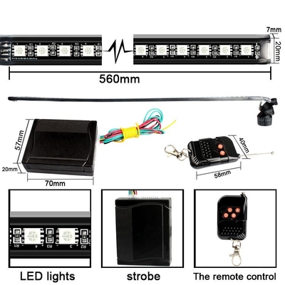 DC12V مقاوم للماء SMD5050 Kitt شريط ضوء السيارة مع جهاز التحكم عن بعد