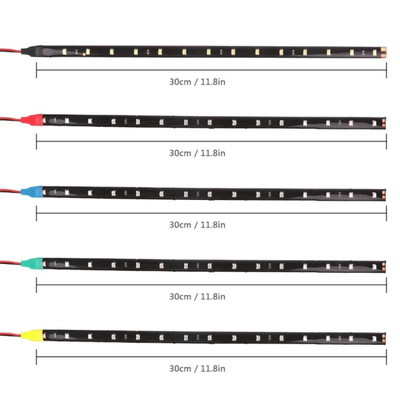 30 سنتيمتر مصباح أمامي للسيارة LED أنبوب قطاع 3528 التصحيح ضوء تحذير الطوارئ