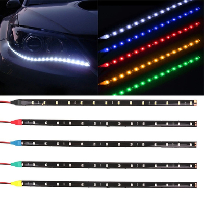 30 سنتيمتر مصباح أمامي للسيارة LED أنبوب قطاع 3528 التصحيح ضوء تحذير الطوارئ