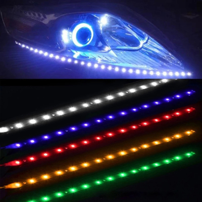 30 سنتيمتر مصباح أمامي للسيارة LED أنبوب قطاع 3528 التصحيح ضوء تحذير الطوارئ