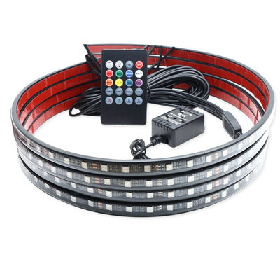الملونة التحكم الصوتي أجواء سيارة المصباح بقيادة قطاع الزخرفية RF Rgb 5050