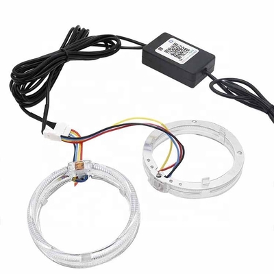 DRL RGB هالو خواتم سيارة الداخلية Led أضواء محيط CCFL عيون الملاك الشيطان 80 مللي متر 95 مللي متر 105 مللي متر 110 مللي متر