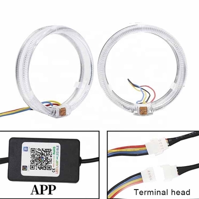 DRL RGB هالو خواتم سيارة الداخلية Led أضواء محيط CCFL عيون الملاك الشيطان 80 مللي متر 95 مللي متر 105 مللي متر 110 مللي متر
