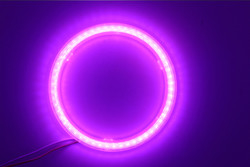 Cob عيون الملاك LED أضواء السيارة المحيطة 100 مللي متر مصباح ضباب أحمر أزرق 12-18 فولت