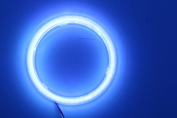 Cob عيون الملاك LED أضواء السيارة المحيطة 100 مللي متر مصباح ضباب أحمر أزرق 12-18 فولت