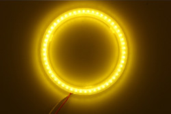 Cob عيون الملاك LED أضواء السيارة المحيطة 100 مللي متر مصباح ضباب أحمر أزرق 12-18 فولت