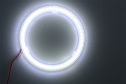 Cob عيون الملاك LED أضواء السيارة المحيطة 100 مللي متر مصباح ضباب أحمر أزرق 12-18 فولت