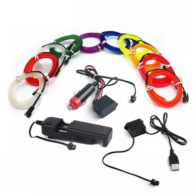 RGB نيون ديكور EL سلك سيارة أضواء الغلاف الجوي الداخلي USB لتقوم بها بنفسك خط الضوء البارد