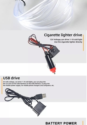 RGB نيون ديكور EL سلك سيارة أضواء الغلاف الجوي الداخلي USB لتقوم بها بنفسك خط الضوء البارد