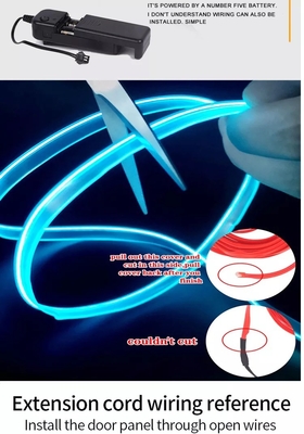 RGB نيون ديكور EL سلك سيارة أضواء الغلاف الجوي الداخلي USB لتقوم بها بنفسك خط الضوء البارد