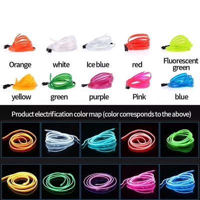 RGB نيون ديكور EL سلك سيارة أضواء الغلاف الجوي الداخلي USB لتقوم بها بنفسك خط الضوء البارد