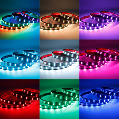24 فولت 5050 SMD 5A 2.4m أضواء الغلاف الجوي الداخلي للسيارة مع جهاز تحكم عن بعد للشاحنة