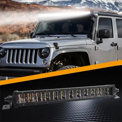 6D عاكس خارج الطريق LED ضوء شريط 4x4 12V 24V صف واحد للسيارات LED ضوء شريط