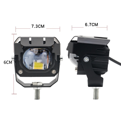 12-80 فولت أمبر 3570 LED مزدوج الألوان LED أضواء العمل للدراجات النارية 30-60W خارج الطريق أضواء القيادة