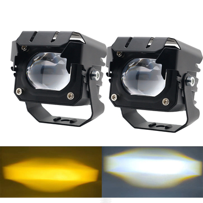 12-80 فولت أمبر 3570 LED مزدوج الألوان LED أضواء العمل للدراجات النارية 30-60W خارج الطريق أضواء القيادة