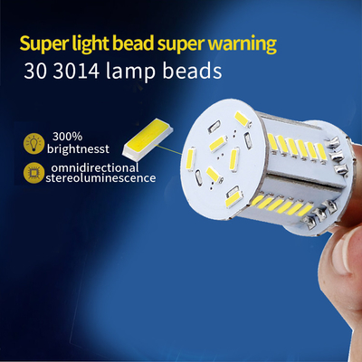 إشارات الدوران المخصصة للسيارات LED 3014 30SMD S25 1156 BA15S BAU15S BAY15D المصباح الخلفي