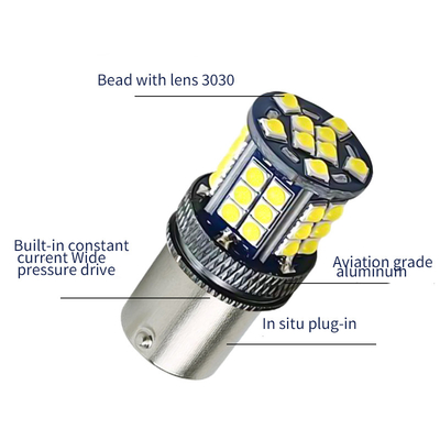 إشارات منعطف LED من سبيكة الألومنيوم 3030 39 SMD 12v 1156 BA15S 1157 BAY15D T20 T25 إشارة منعطف السيارة