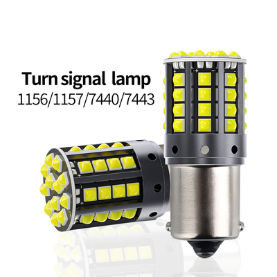 إشارات الدوران LED من سبائك الألومنيوم الأبيض 1156 1157 T20 3030 44SMD ضوء عكس 12V 24V