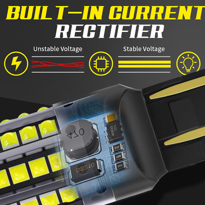إشارات الدوران LED من سبائك الألومنيوم الأبيض 1156 1157 T20 3030 44SMD ضوء عكس 12V 24V