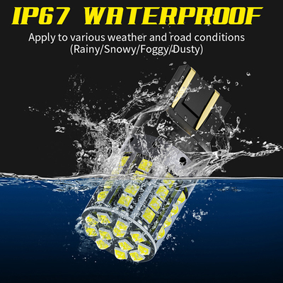 إشارات الدوران LED من سبائك الألومنيوم الأبيض 1156 1157 T20 3030 44SMD ضوء عكس 12V 24V