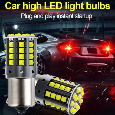 إشارات الدوران LED من سبائك الألومنيوم الأبيض 1156 1157 T20 3030 44SMD ضوء عكس 12V 24V