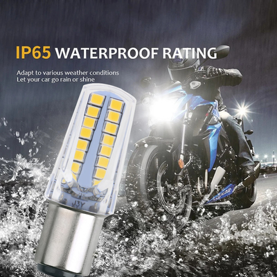 1157 32SMD Amber LED Brake Turn Signal Light LED Bulb Car Tail Stop Turn Signal Reversal للدراجة النارية