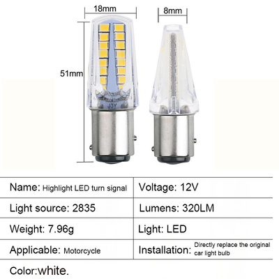 1157 32SMD Amber LED Brake Turn Signal Light LED Bulb Car Tail Stop Turn Signal Reversal للدراجة النارية