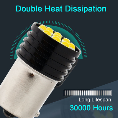 1157 BAY15D LED P21/5W 1156 BA15S P21W المصابيح LED 9 SMD 3030 R5W R10W سيارة عكسية الضوء للامعة