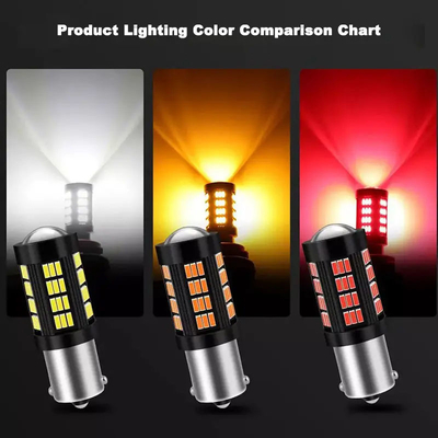 1157 1156 4014 66 SMD ضوء الفرامل LED السيارات العكسية داخل مصابيح LED السيارات Canbus