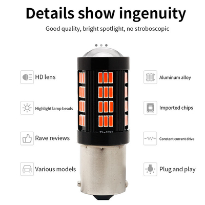 1157 1156 4014 66 SMD ضوء الفرامل LED السيارات العكسية داخل مصابيح LED السيارات Canbus